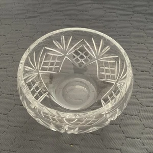 Vintage Finest Crystal Bowl Heavy Fruit Bowl ROYAL DOULTON Bowl 20cm Dia - Picture 1 of 5
