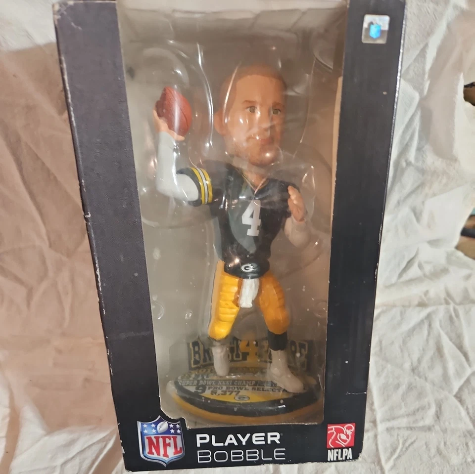 Bobblehead Brett Favre Green Bay Packers NFL de Forever Collectibles Foto 1 de 4