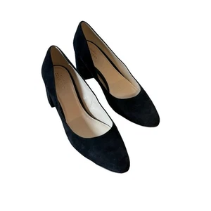Women’s Cole Haan Size 9.5 Black Suede “Justine Pumps 55MM Heels - Picture 1 of 11