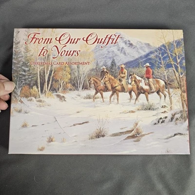 Leanin Tree Christmas Cards "From Our Outfit to Yours" Western NIB Pack of 20 - Image 1 of 4