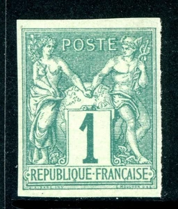 France 1877 Colonies General Issues 1¢ Imperf Type 1 Scott #24 Mint G35 - Picture 1 of 6