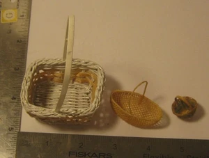 3 CESTAS Miniatura Casa de Muñecas Pequeñas, Pequeñas y Adolescentes ¡¡¡PEQUEÑAS!!!! - Imagen 1 de 3