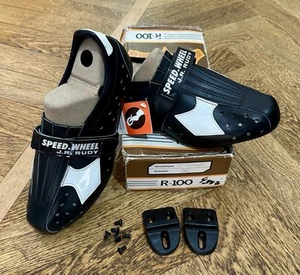 Rare Scarpe Ciclismo Vintage Speed Wheel Mod. R100 Pelle Tg. 43/44 NOS Eroica - Zdjęcie 1 z 9