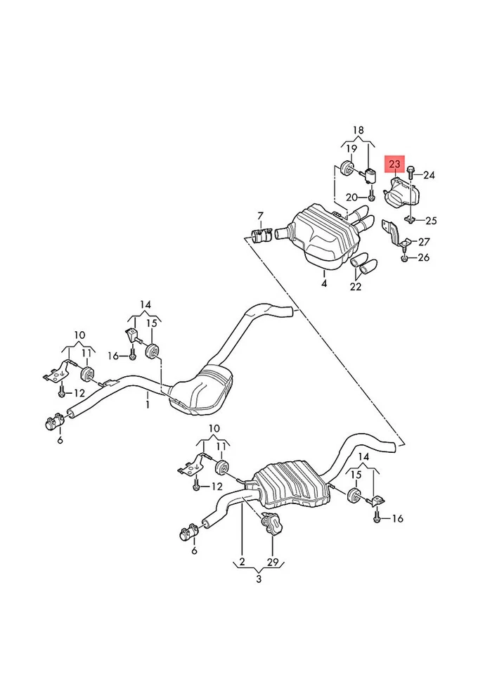 Genuine AUDI A4 Avant S4 quattro Trim For Exhaust Tail Pipe Left 8W0253825Q - Image 1 of 1