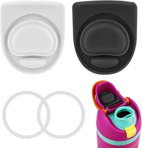 4pcs Bottle Seal Ring & Replacement Stopper for Owala FreeSip Black/White - Picture 1 of 7