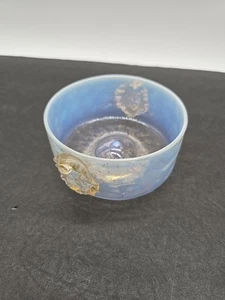 Antique Salviati Venetian White Opalescent Glass Bowl Cherub Aventurine - Picture 1 of 6