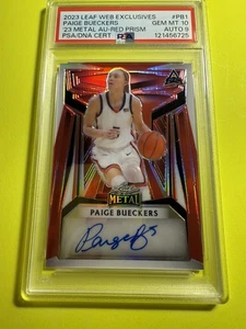 Paige Bueckers Auto RC - 2023 Leaf Exclusives #57/199 Red Prismatic - PSA 10 🔥 - Picture 1 of 2