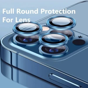 Metal Tempered Glass Camera Lens Ring Protector For iPhone 13 Mini 13 Pro Max UK - Picture 1 of 15