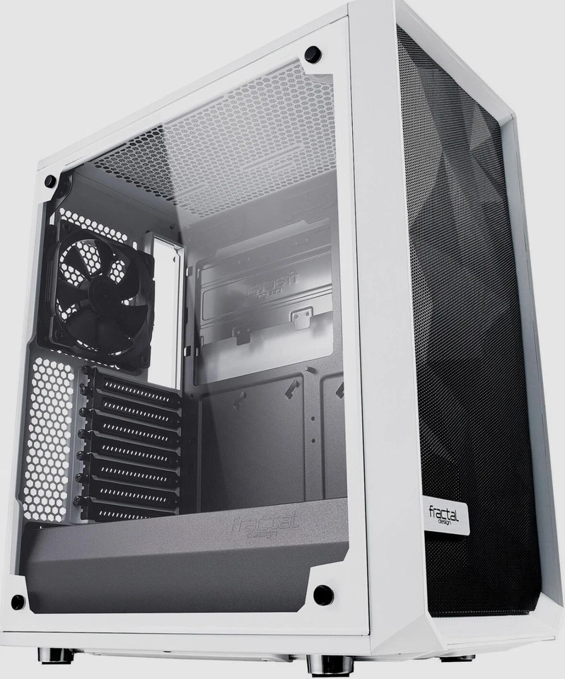 Fractal Design Meshify C Mid-Tower Case White Tempered Glass FD-CA-MESH-C-BKO-TG - Image 1 of 1