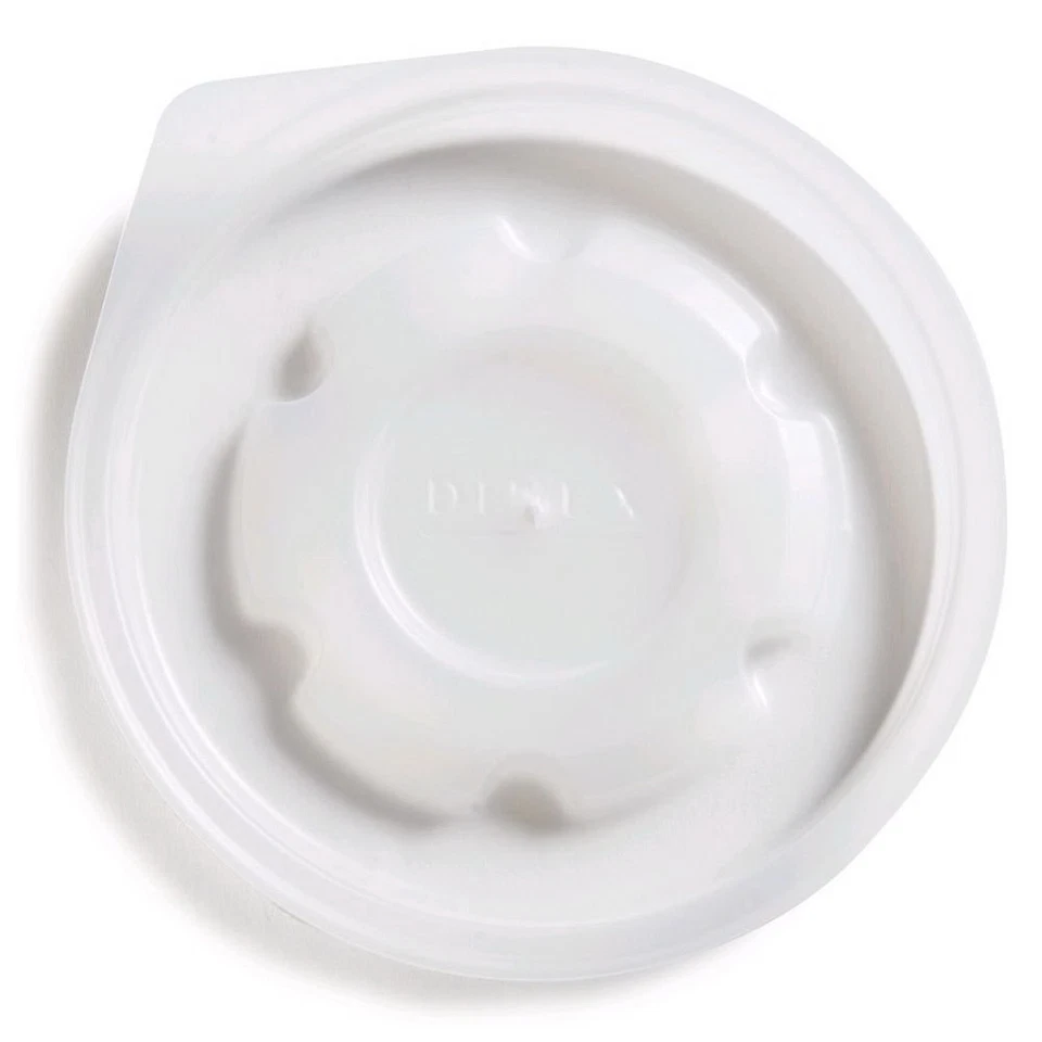 Dinex Collection PS Round Bowl Lid Fits DX4300 9 oz Bowl Translucent | 1000/Case - Image 1 of 1