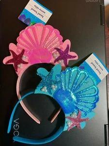 DIADEMA SIRENA PARA NIÑAS NUEVA CON ETIQUETAS DISFRAZ DE JUEGO PRETENDIDO ACCESORIOS ROSA O AZUL - Imagen 1 de 7