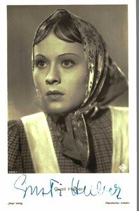 Gusti Huber Original Signature On Ross Card No. 6123a