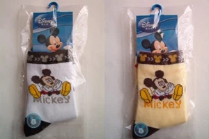 Disney Mickey Kid's Crew Socks, 2 Colors & 4 Sizes Available - Picture 1 of 3