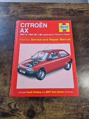 Citroen AX - 97-94 - 1995 - No 3014 - Haynes Workshop Manual - Image 1 of 3