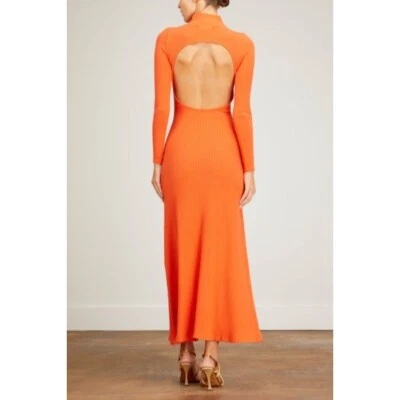 NUEVO MARA HOFFMAN Vestido Melanie Tejido Sólido en Amapola TALLA M Foto 1 de 4