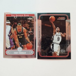 Tony Parker 2006-07 Topps Chrome #81 & 03-04 Bowman Chrome #75
