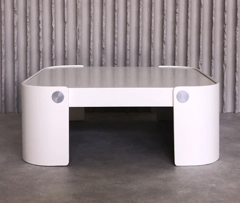 Peter Maly for COR Trinom White Square Coffee Table MCM Midcentury Cover
