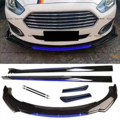 For Ford Fusion Front Bumper Lip 86" Side Skirt Rear Bumper Lip Black Blue Foto 1 de 4