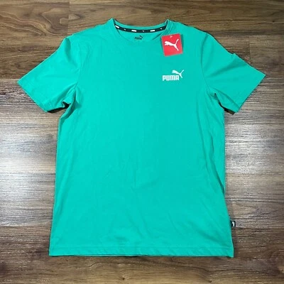 Camiseta Puma Logo Cuello Redondo Manga Corta Geen Informal Prendas para el torso Para Hombre Talla Mediana Foto 1 de 4