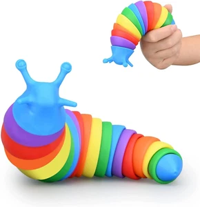 3D-gedruckte Handschmeichlerschnecke, flexible Gelenkschnecke Handschmeichler Spielzeug, lustige Krabbelschnecke - Bild 1 von 12