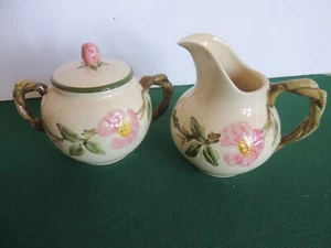 Early Franciscan Desert Rose Cream Jug & Sugar w/Lid California USA - Picture 1 of 7