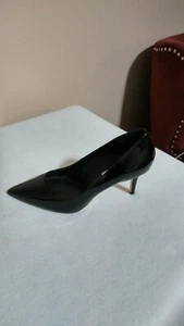 London Dune Alina Black Patent Leather Pointy Toe Size 38 (US 7) - Picture 1 of 6