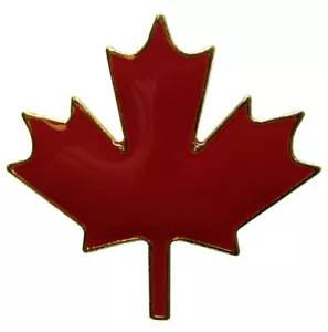 Canada Canadian Maple Leaf Bike Motorcycle Hat Cap lapel Pin  - Picture 1 of 1