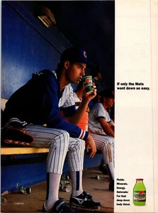 VINTAGE 1990 GATORADE BASEBALL PRINT AD - Picture 1 of 1