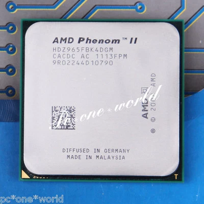 100% OK HDZ965FBK4DGM AMD Phenom II X4 965 3.4 GHz Quad-Core Processor CPU - Image 1 of 2