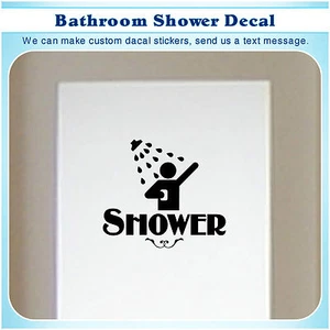 Restroom Shower vinyl Sticker door Water Bathroom Sign Men Women Art Decal 115 - Bild 1 von 3
