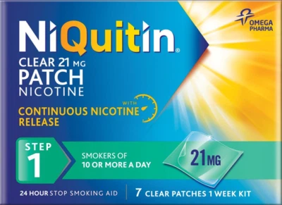 Niquitin Parches Patches Transparentes de 24 Horas – Paso 1, Paso 2, Paso 3 - Imagen 1 de 4