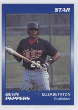 1990 Star Elizabethton Twins Devin Peppers #15