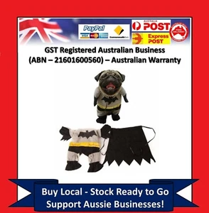 Traje Disfraces de Batman Superhéroe Lindo Mascota Gato Perro Cachorro Ropa de Algodón CY - Imagen 1 de 5