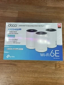 TP-Link Deco AXE5400 Pro Tri-Band Mesh Wi-Fi 6E System (Deco XE75 Pro) - 3 Pack - Picture 1 of 4