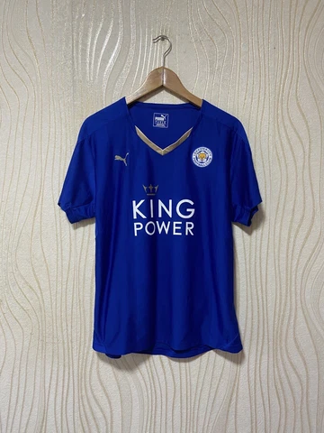 LEICESTER CITY 2015 2016 HOME FOOTBALL SHIRT SOCCER JERSEY PUMA sz L WOMEN Cover
