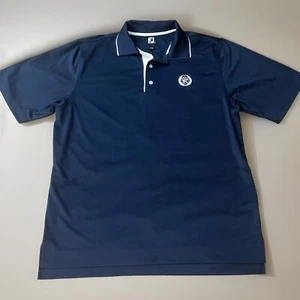 Footjoy Polo Uomo Grande Golf Camicia Manica Corta Performance Elasticizzata Navy FJ - Foto 1 di 17