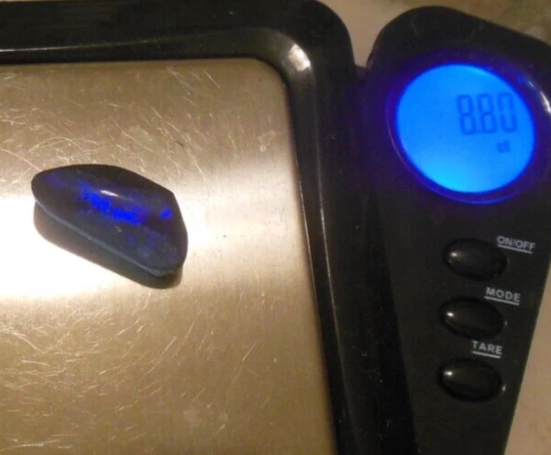 Lightning Ridge Australian Semi-black loose Opal Gemstone, Natural 8.8ct, VIDEO! - Image 1 of 3