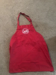 Jacks Hamburger Apron Employee W/ Adjustable Neckline Red - Picture 1 of 1