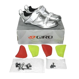 Giro Facet Chrome/White Women's Triathlon Cycling Shoes Size 9 - 41 - Picture 1 of 18