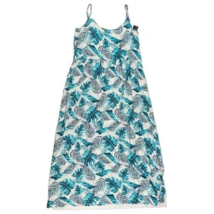Lily Morgan Dress Women 1X Multi Hawaiian Adjustable Spaghetti Strap Ruched - Picture 1 of 9
