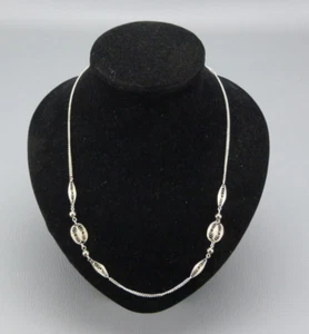 Ravissant collier motifs en filigranes, argent plaqué, 55 cm. - Picture 1 of 6