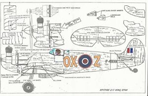Spitfire and Bf-109 1/2 A profile U-Control Plans
