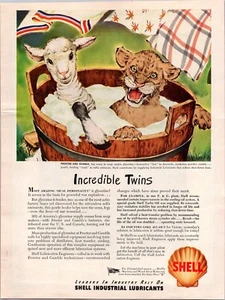 VINTAGE 1944 SCHALENGASÖL INDUSTRIESCHMIERSTOFFE LAMM LÖWENDRUCK AD - Bild 1 von 1