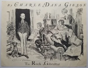 The Rock of Gibraltar 1928 Magazine Illustration by Charles Dana Gibson - Picture 1 of 3