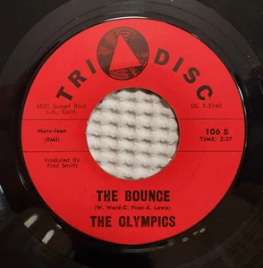OLYMPICS The Bounce b/w Fireworks Orig '63 TRI•DISC R&B Soul Vinyl 45 VG+ - Picture 1 of 1