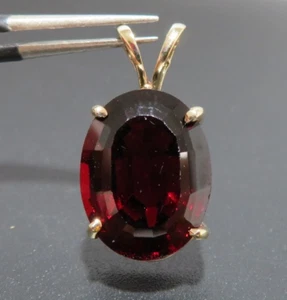 COLGANTE GRANATE FORMA OVALADA NATURAL 14K YG 10,5 MM X 14,0 MM 2,88 gramos (G133609) - Imagen 1 de 8