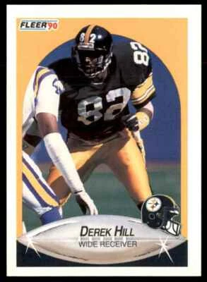1990 Fleer Derek Hill Rookie Pittsburgh Steelers #142 - Image 1 of 2