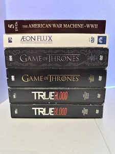 TV Show DVD Lot Of 6 AEON FLUX, Games Of Thrones 1&2 , True Blood 2&3, And More - Picture 1 of 7
