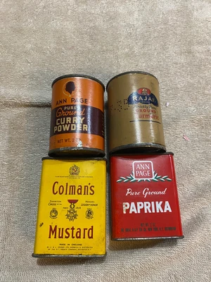 1950's Colman's Mustard Ann Page Paprika Curry Powder Rajah Turmeric Lot of 4 - Image 1 of 4