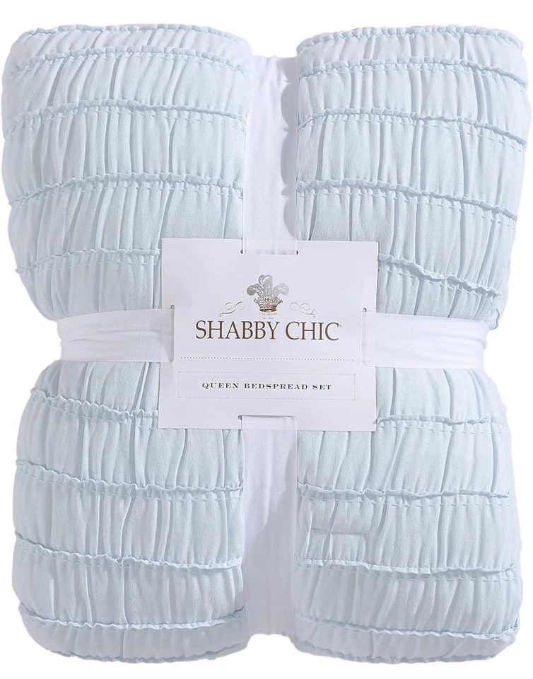 Juego de colcha/cobertor blanco Rachel Ashwell SHABBY CHIC 3 piezas KING Foto 1 de 4